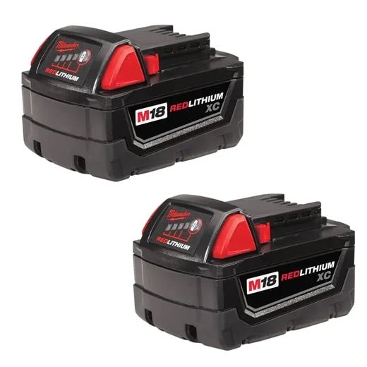 Milwaukee  48-11-1822  M18 18-Volt Lithium-Ion XC Extended Capacity Battery Pack 3.0Ah (2-Pack)