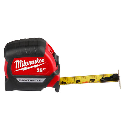 Milwaukee - 48-22-0335 Compact Magnetic Tape Measure with 15 ft. Reach 35 ft. x 1-1/16 in.