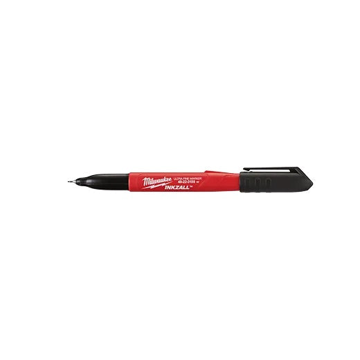 Milwaukee - 48-22-3150 INKZALL Black Ultra Fine Point Jobsite Permanent Markers (12-Pack)