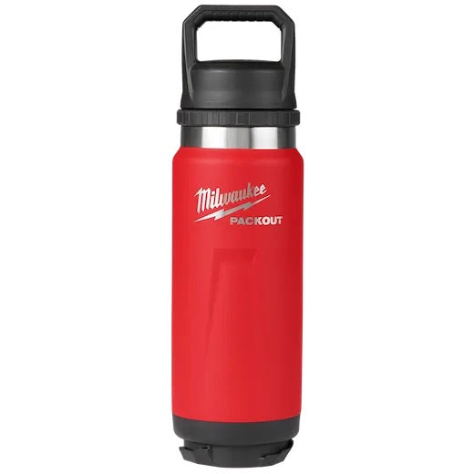 Milwaukee - 48-22-8396R PACKOUT Red 24 oz. Insulated Bottle W/Chug Lid