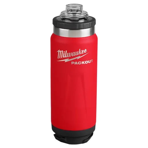 Milwaukee - 48-22-8396R PACKOUT Red 24 oz. Insulated Bottle W/Chug Lid