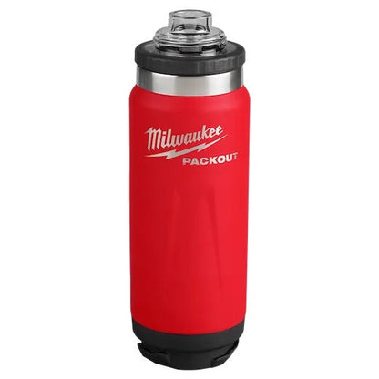 Milwaukee - 48-22-8396R PACKOUT Red 24 oz. Insulated Bottle W/Chug Lid