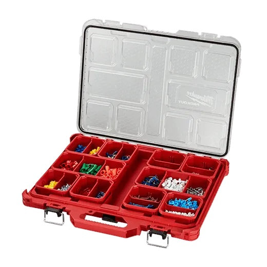 Milwaukee - 48-22-8431 PACKOUT 11-Compartment Low-Profile Impact Resistant Portable Small Parts Organizer