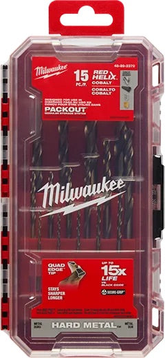 Milwaukee 48-89-2370 RED HELIX™ Cobalt Drill Bit Set – 15PC