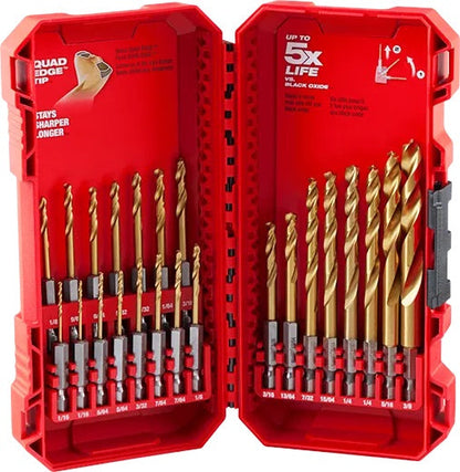 Milwaukee 48-89-4631 SHOCKWAVE Impact Duty™ RED HELIX™ Titanium Drill Bit Set - 23PC