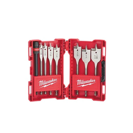 Milwaukee 49-22-0175 Flat Boring Bit 6" Universal Set - 8PC