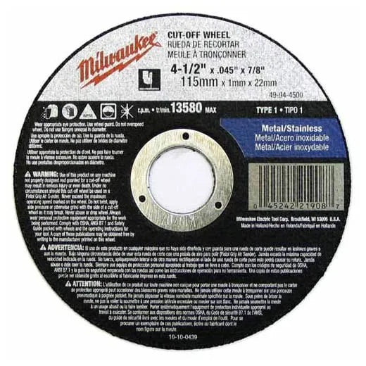 49-94-4505 Milwaukee Cut Off Wheel