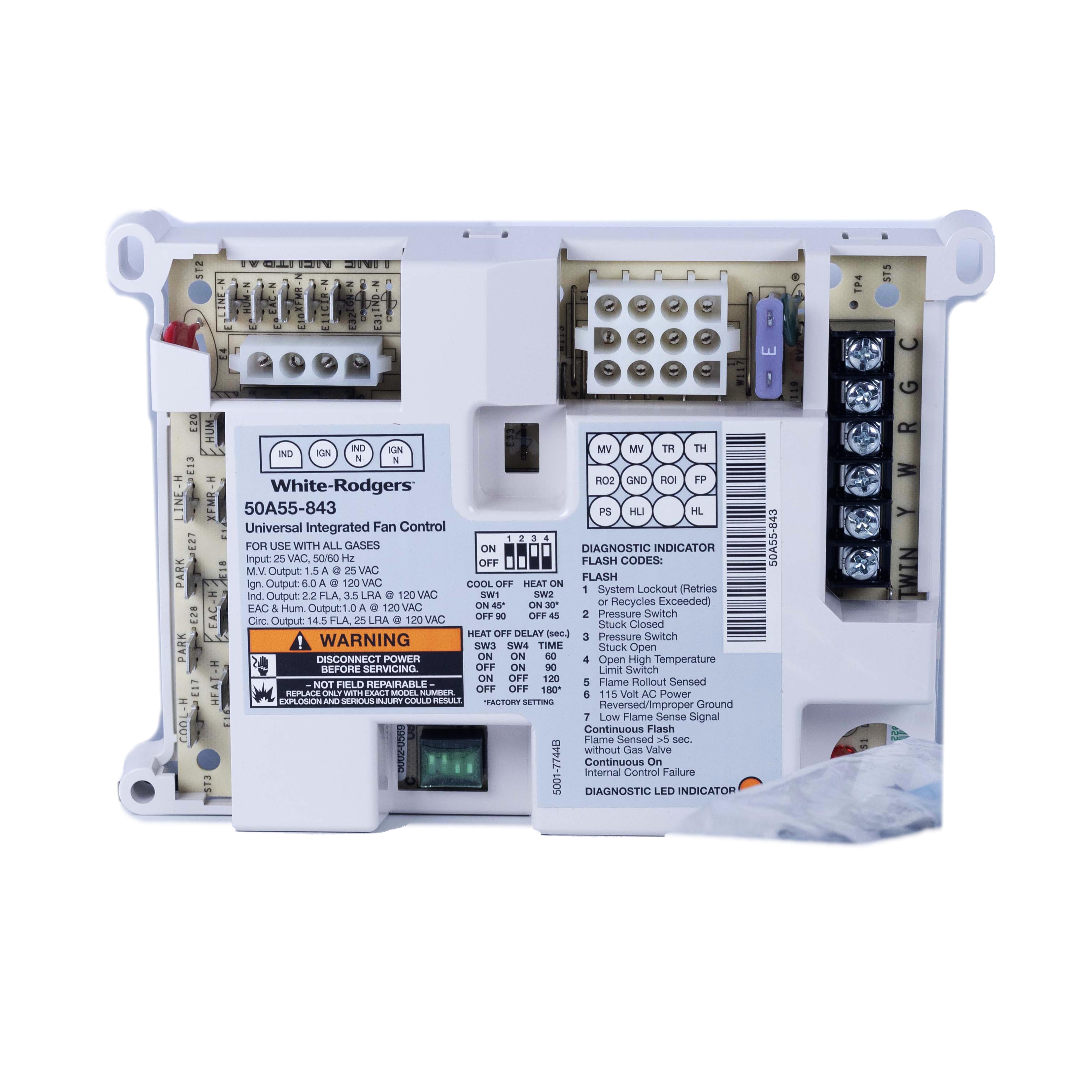 White Rodgers 50A55-843 Emerson Silicon Carbide Integrated Furnace Control - Thumbnail 4