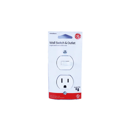 59797 - GE Wall Switch and Outlet Grounded Receptacle, White