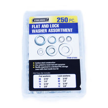 67593 - STOREHOUSE Flat and Lock Washers, 250 Piece