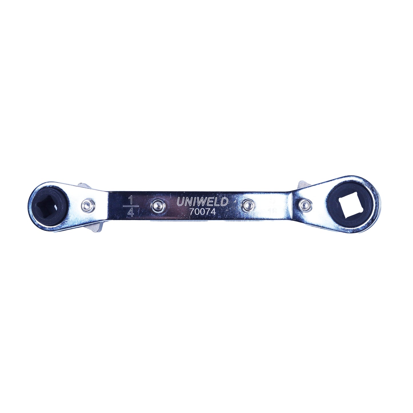 70074 - Uniweld 70074 Offset Ratchet (3/16,1/4,5/16,3/8) with DHVA Dual Hex Wrench Adapter