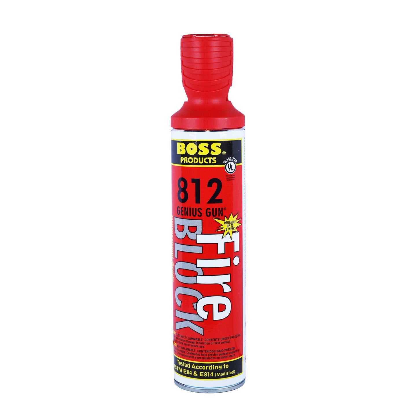 812 Genius Gun - Boss Products 812 Fire Block Foam Genius Gun, 20 oz Can