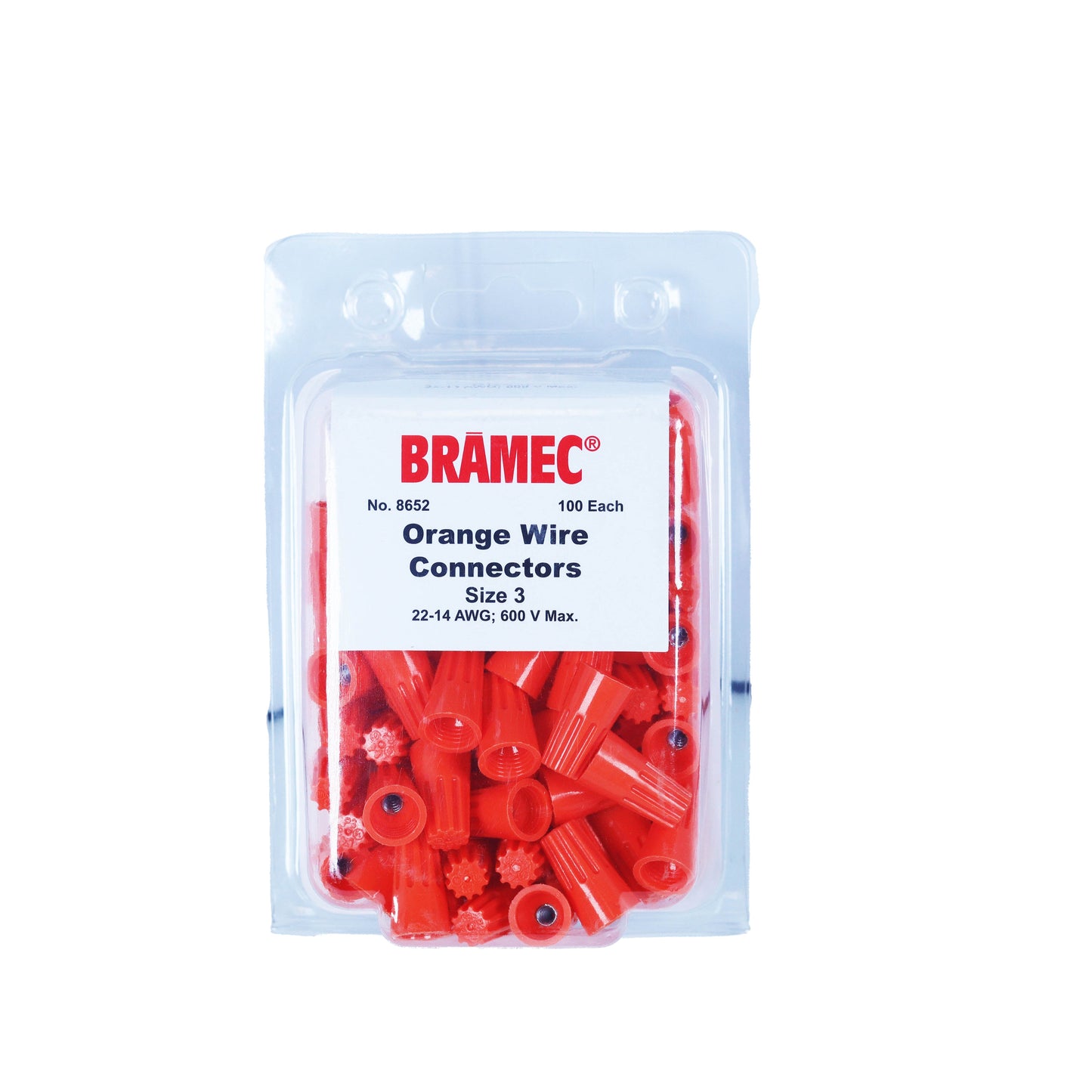 8652 - Bramec Orange Wire Connectors (100 pack)