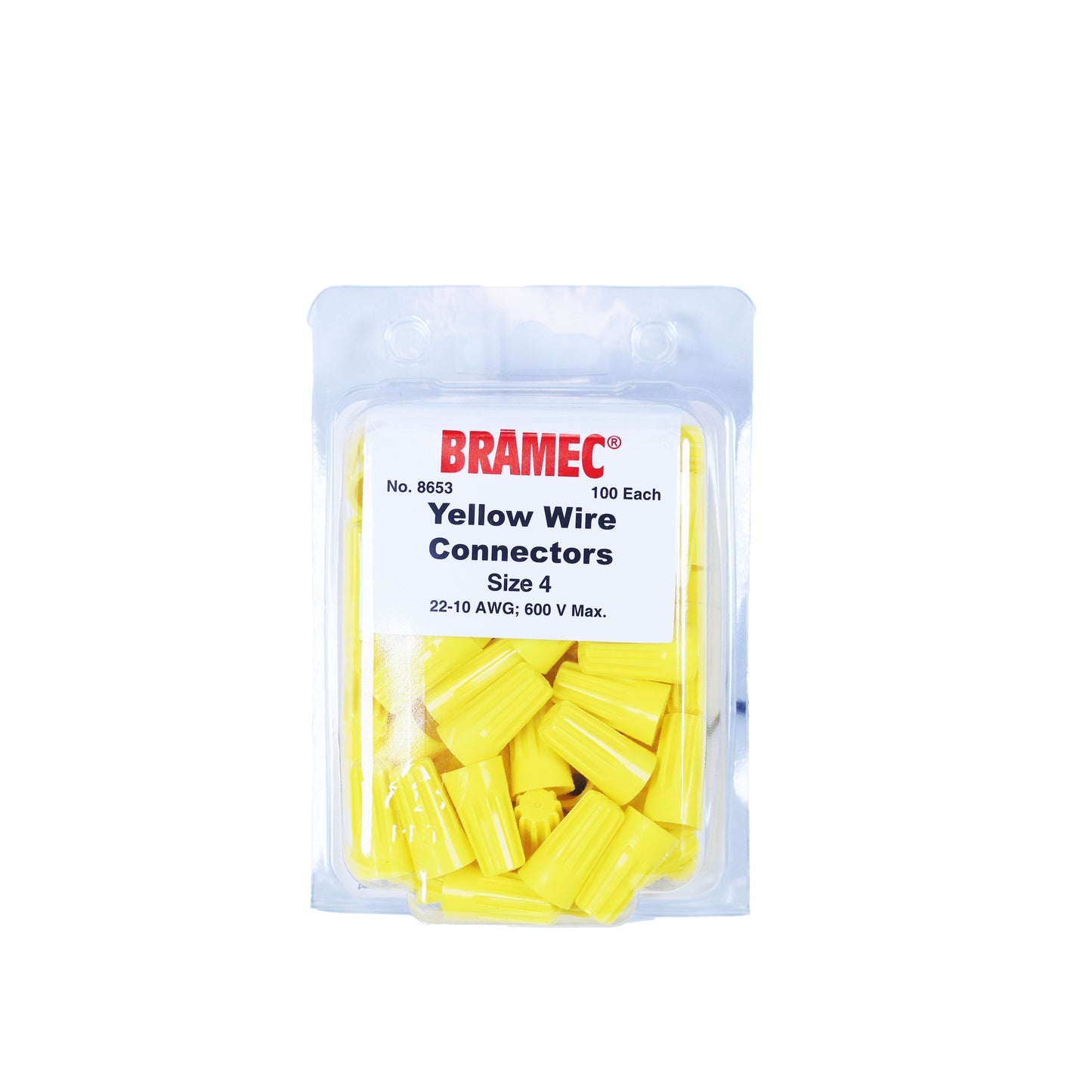 8653 Bramec yellow Wire Connectors (100 pack)