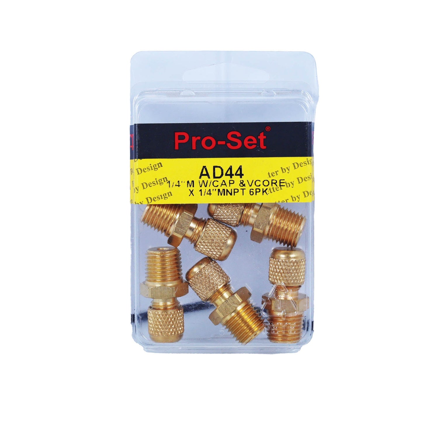 AD44 -  CPS 1/4" Male Flare With Cap & Core x 1/4" Male Pipe Access Fitting (6 Pack)