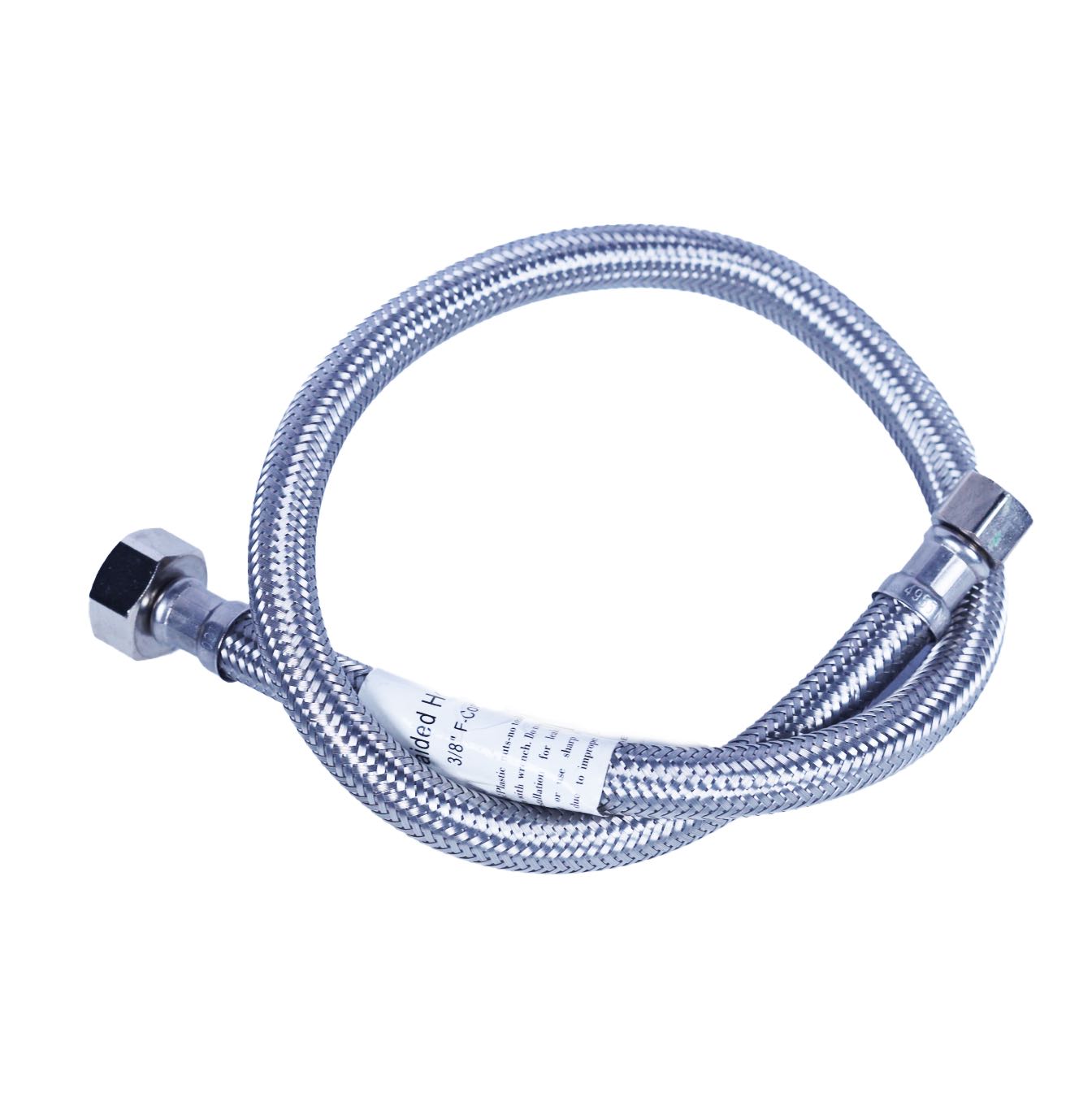 BFC24 - 24" Braided Stainless Steel Hose Faucet Connector (3/8" Compression x 1/2" FIP)