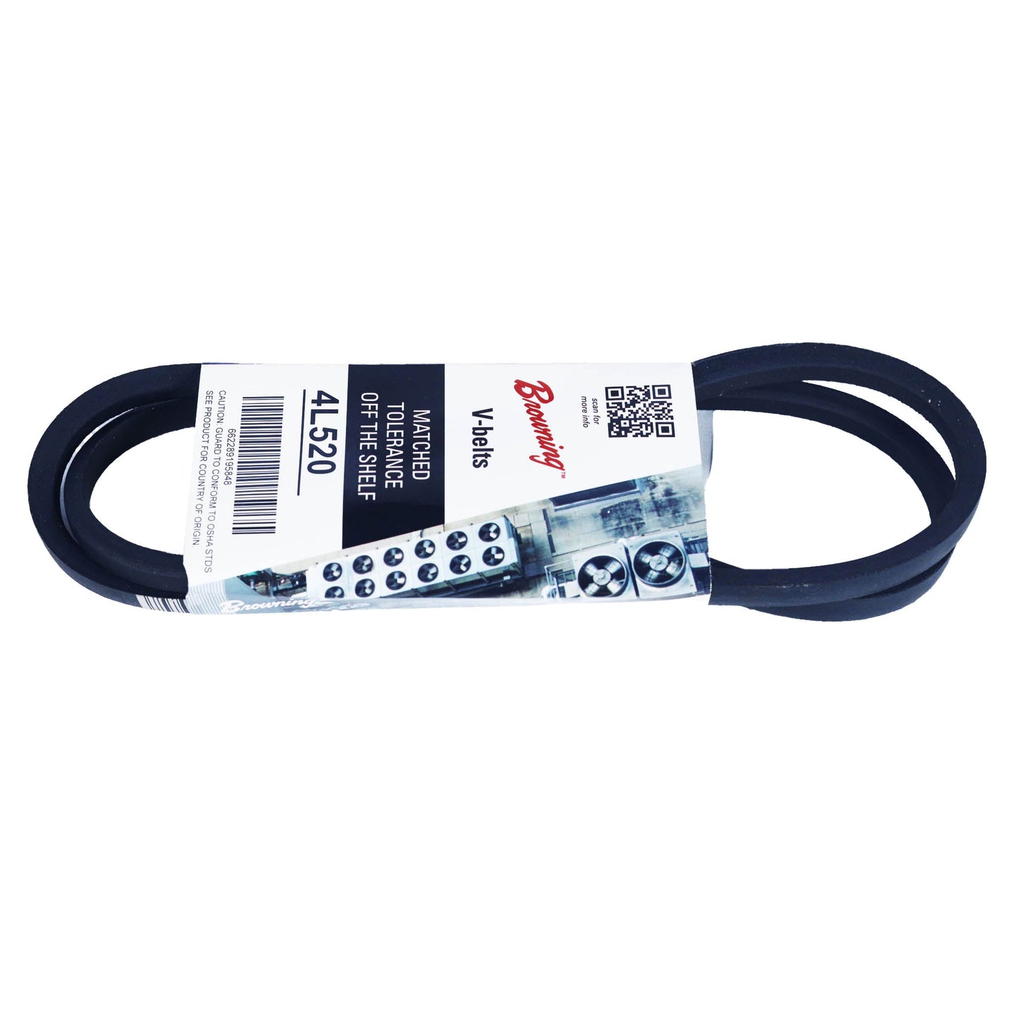 BROWNING 4L520 -  Dayton 1/2" W x 52" L V-Belt 1 Rib