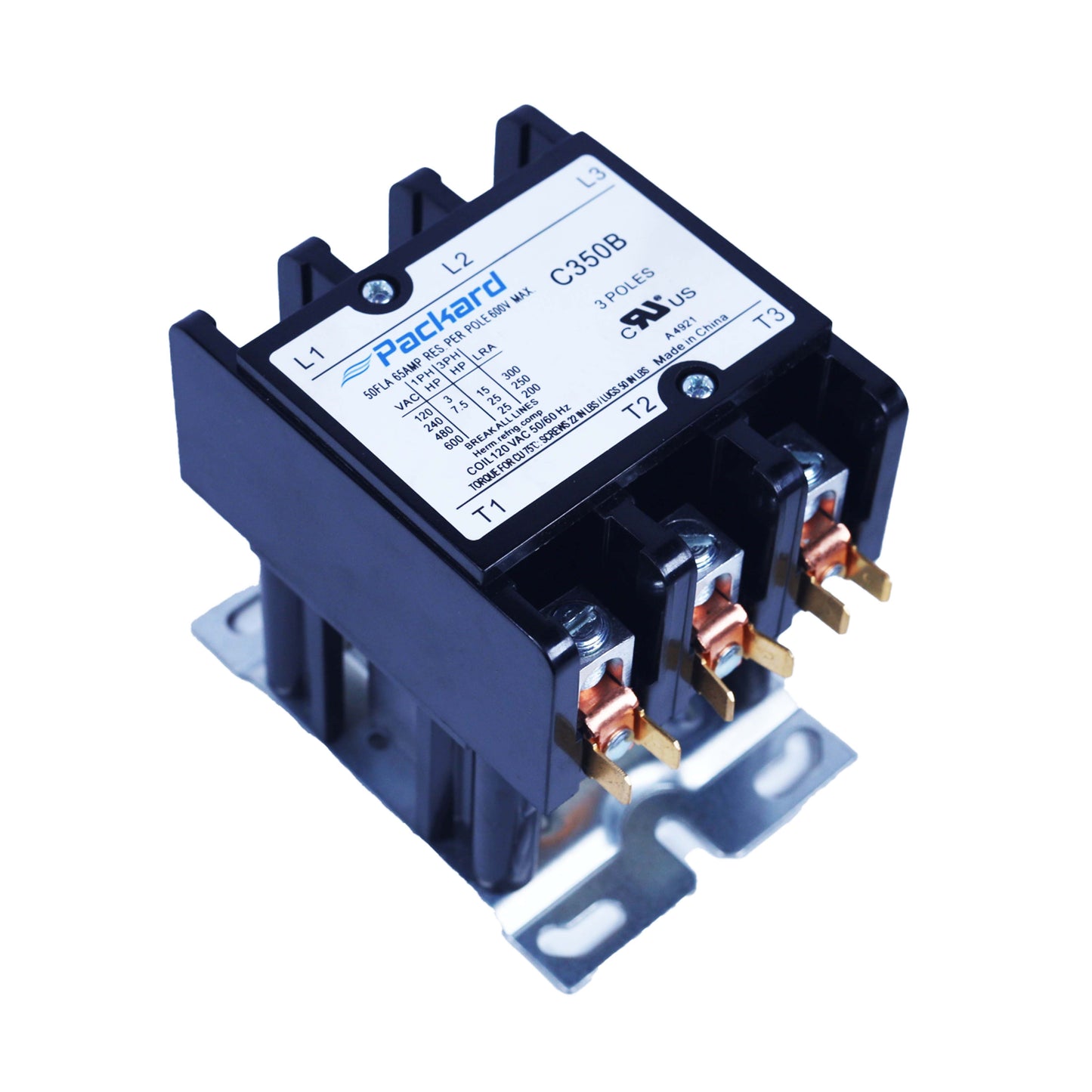 C350B - Packard 3 Pole Contactor (120V, 50 Amp)