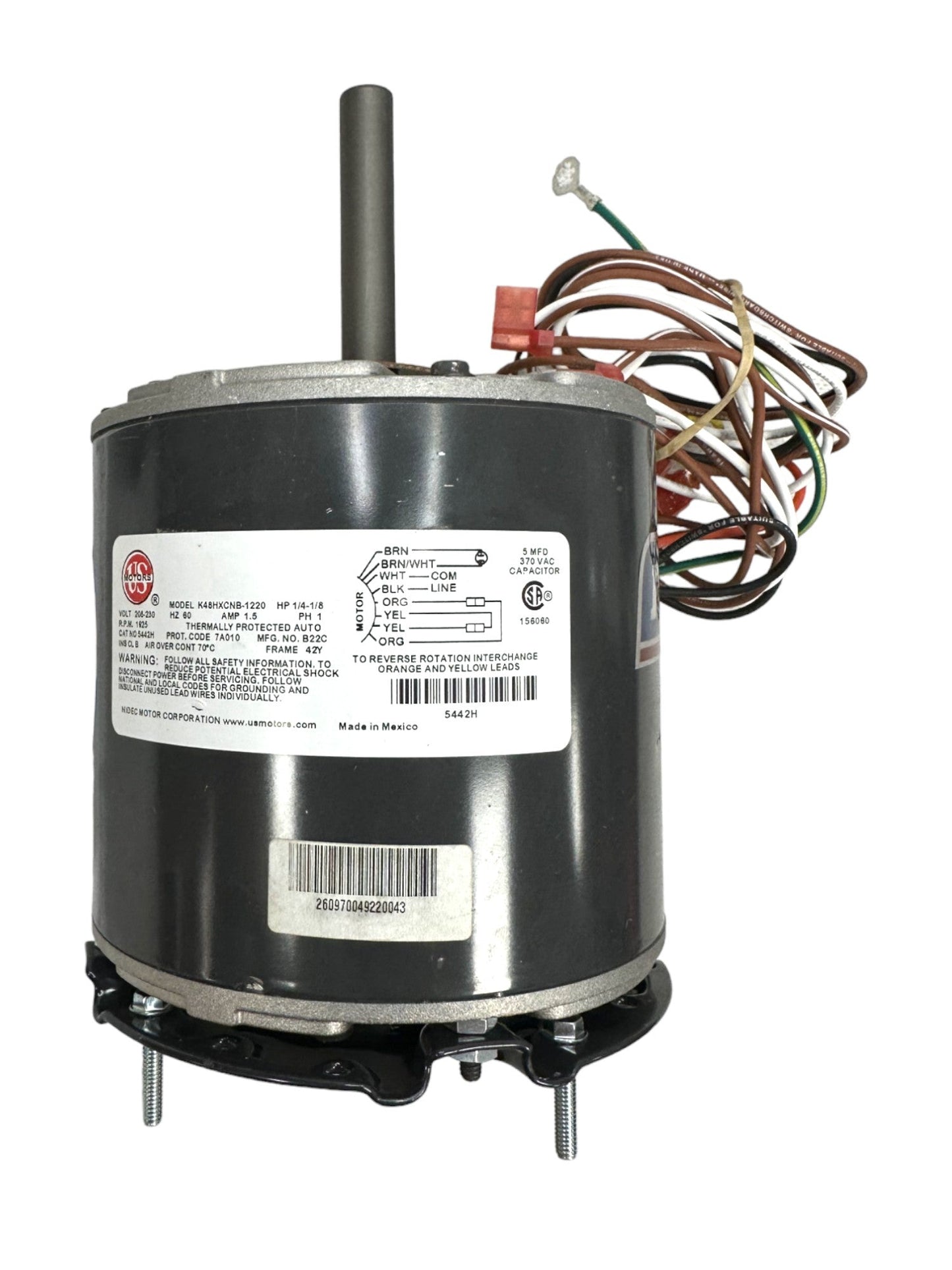 US MOTORS-5442H-Condenser Motor