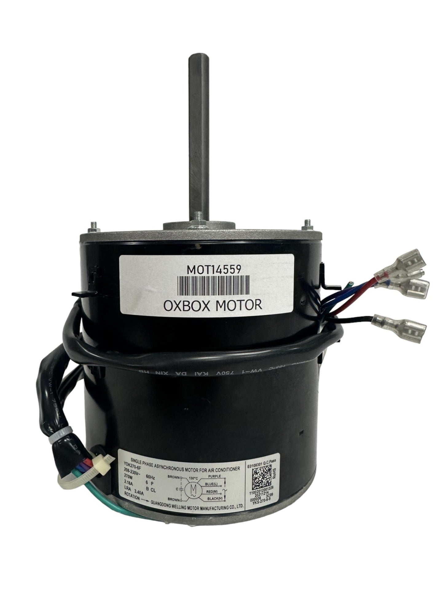 Oxbox - MOT14559 Blower Motor 1/2HP, 230V, 50/60HZ, 1PH