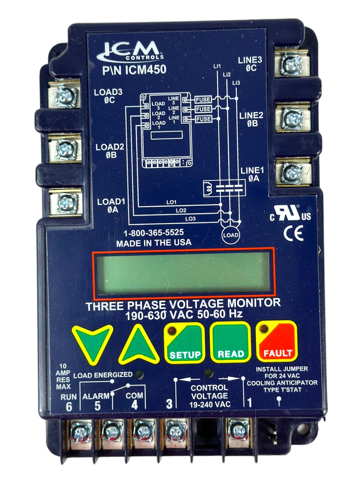 ICM - ICM450C Line Voltage Monitoring, Three Phase Voltage Monitors, Universal Controls