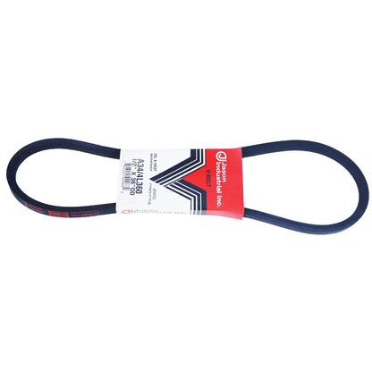 JASON A34 - 4L360 V-Belt, A/4L Section, Natural Rubber/SBR/Polyester, 36" Outside Length, 1/2" Top Width, 11/32" Thick