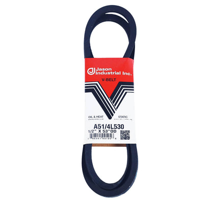 JASON A51 - Dayton V-Belt, 53" Outside Length, 1/2" Top Width, 1 Ribs
