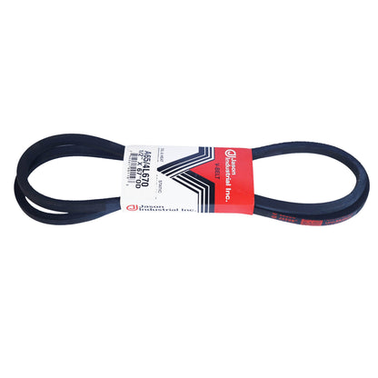 JASON A65 - 4L670 V-Belt, A/4L Section, Natural Rubber/SBR/Polyester, 67" Outside Length, 1/2" Top Width, 11/32" Thick