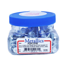 JQK15W - Screws 8 X 1 Hx 1/4Hd Wht Sl S-Pt TS (Jar 100)