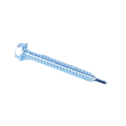 Metallics JTEKD15 8 X 1-1/2" (1/4" Head) Indented Hex Washer Head Self-Drill & Tapping Screws #2 Point Steel-Zinc