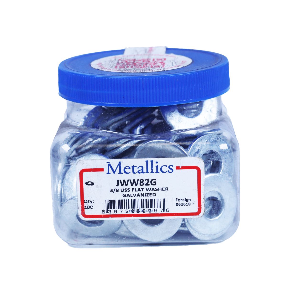 JWW82G - Metallics JWW82G 3/8" Uss Flat Washer Galvanized