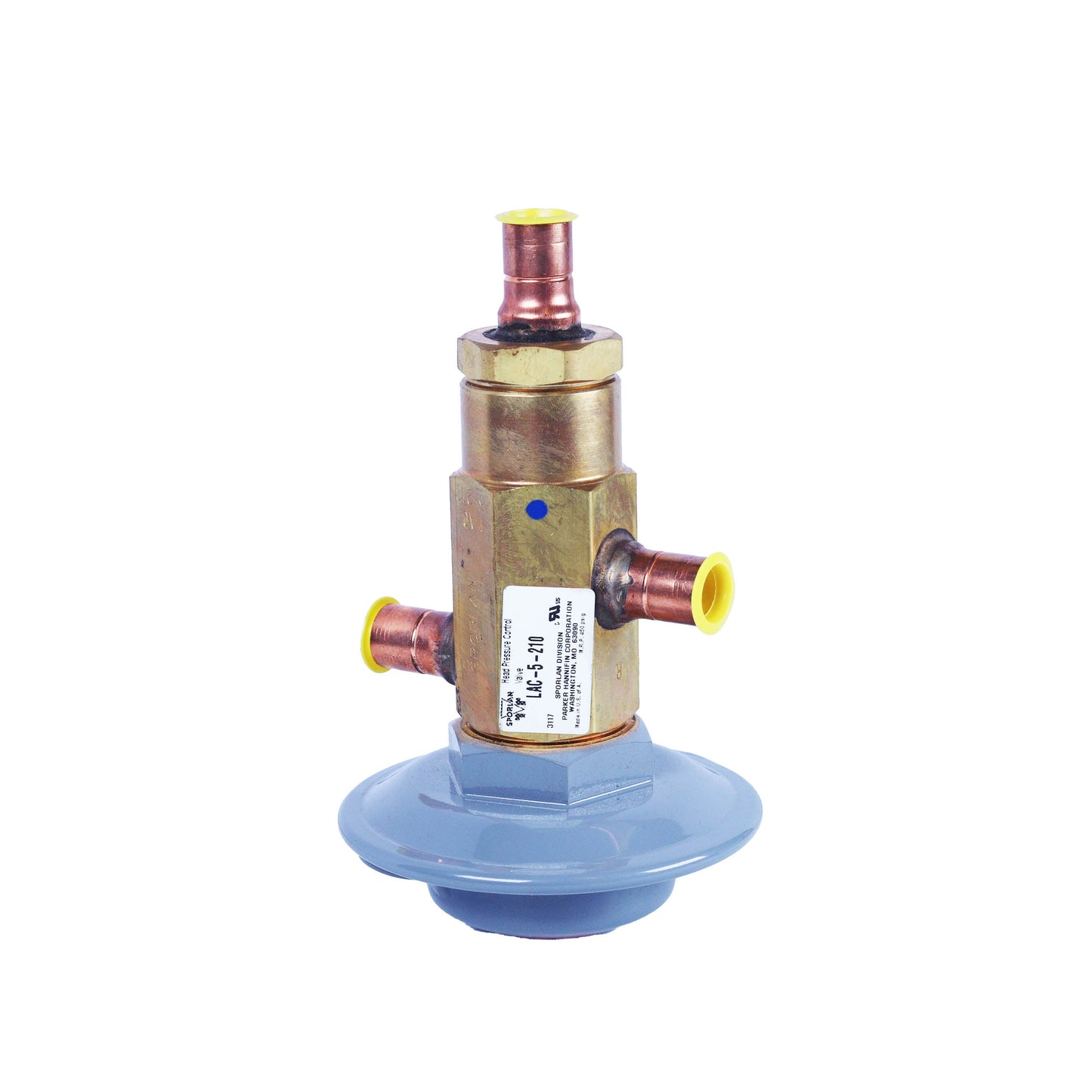 LAC-5-210 1/2" x 1/2" x 1/2" ODF Head Pressure Control Valve (210 psi) ,Parker Hannifin