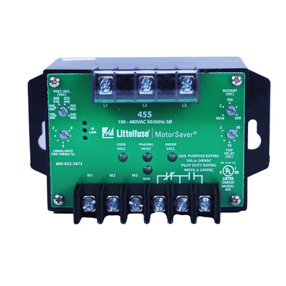 250A-LITTELFUSE 3 Phase DPDT/Form C Dual Range Voltage Monitor (190-480V)