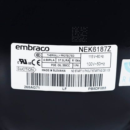 NEK6187Z - Embraco Thermally Protected Compressor