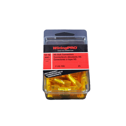 WiringPro 12-10 Heat Shrinkable Butt Connectors, 25/Package   P-HS-YBS