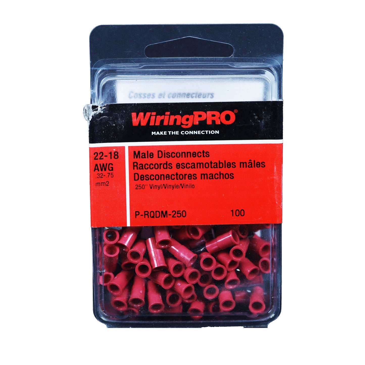 P-RQDM-250 WiringPRO Male Quick Disconnect (100 pack)