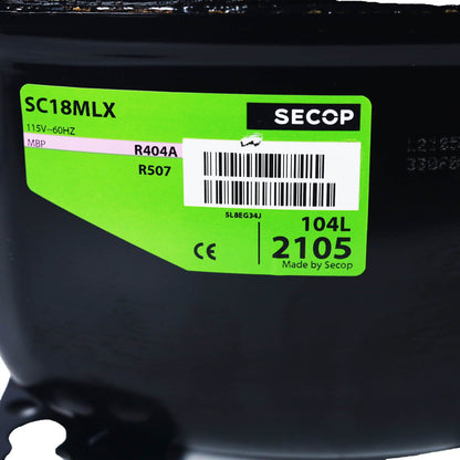 SC18MLX-1 - Secop 6296 BTU 1-Phase Reciprocating Compressor (3/4 HP, 115V)