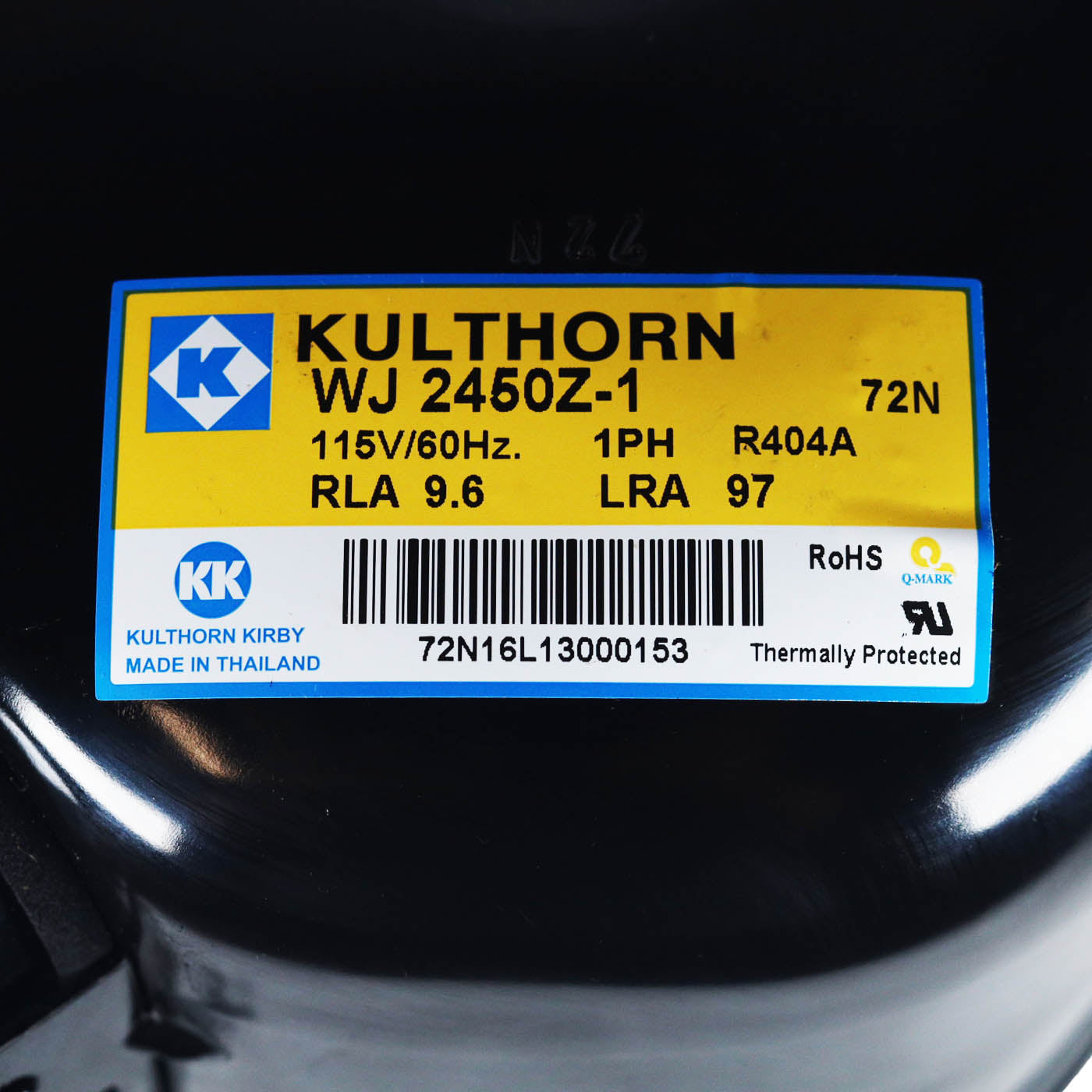 Kulthorn - WJ2450Z1 1HP Compressor WJ Series – RefCo Supply USA