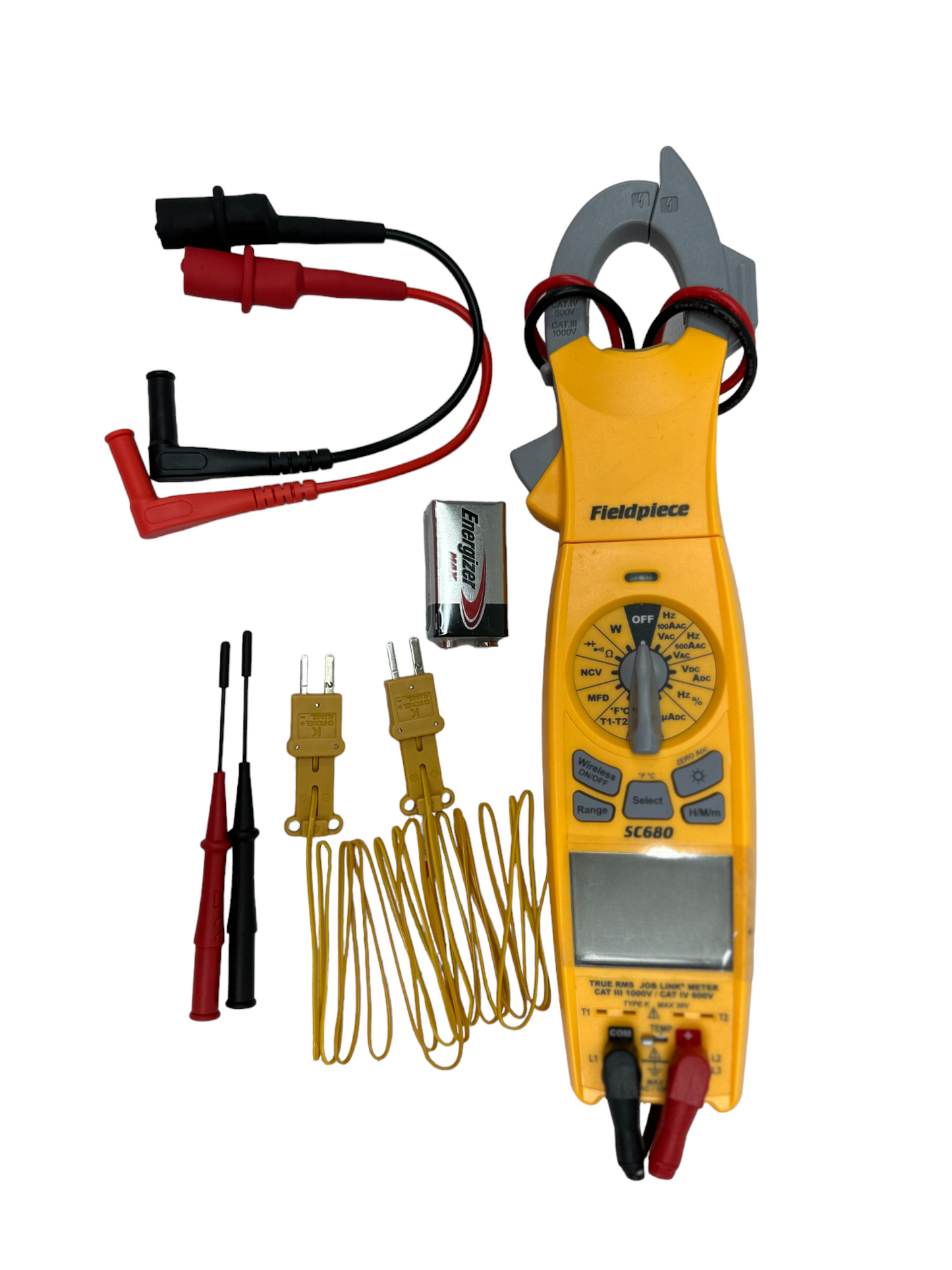 Fieldpiece - SC680 600 AC/DC Swivel Clamp Meter Dual Display l Power l LPF